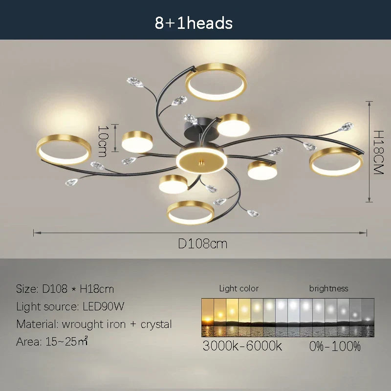 ثريا DecorBites™ LED: إضاءة داخلية أنيقة لغرفة النوم وغرفة المعيشة وغرفة الطعام