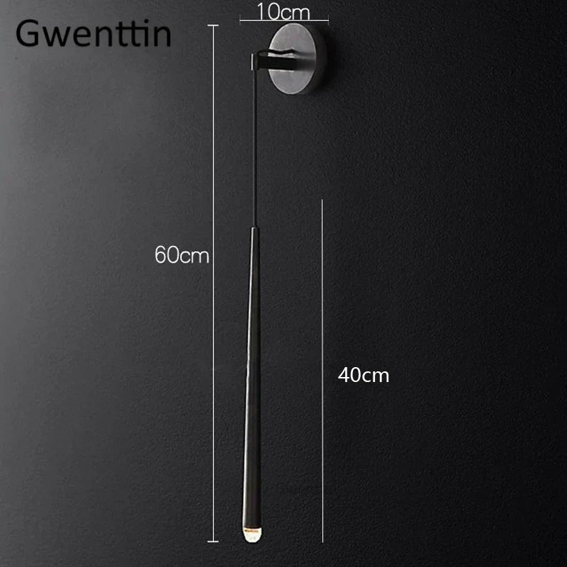 DecorBites™ Crystal Water Drop Wall Sconce for Bathroom & Bedroom, Gold LED Mirror Light