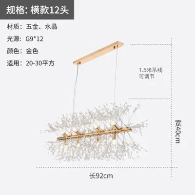 DecorBites™ Crystal Dandelion Pendant Lights for Chic Home Decor
