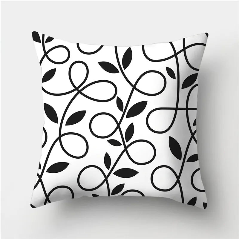 DecorBites™ Geometric Stripes Pillowcase 45x45cm Polyester Cushion Cover for Living Room
