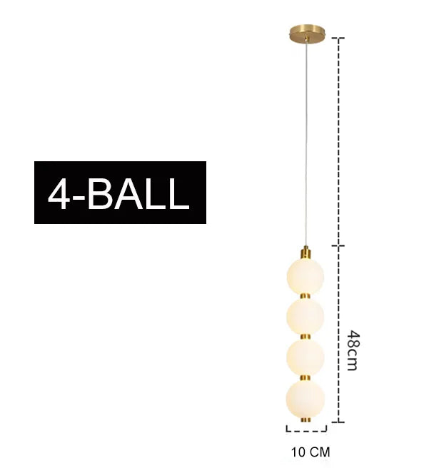 Nordic Gold 4-Globe Metal Pendant Light