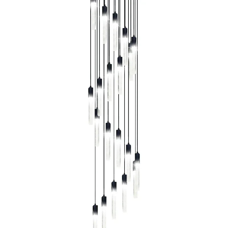 DecorBites™ Crystal Bubble Chandelier Pendant Light - Modern Staircase Hanging Fixture