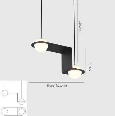 DecorBites™ Glass Ball Geometric Chandelier: Modern Nordic Kitchen Office Hanging Lamp