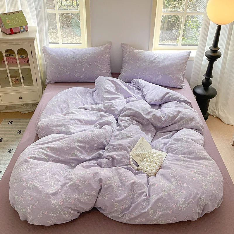 طقم مفروشات من القطن مزدوج الطبقات من DecorBites™ - طقم لحاف عالي الجودة وفائق النعومة