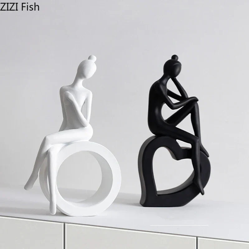 Abstract Figures Sculpture Modern Minimalism Decor Room Crafts DecorBites™ Aesthetics