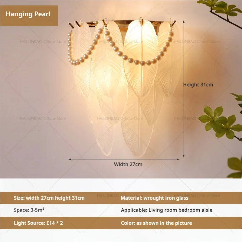 DecorBites™ مصباح حائط زجاجي كريستالي فاخر للممرات وغرف المعيشة وغرف النوم والإضاءة في الممرات