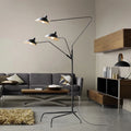 DecorBites™ Black Nordic Floor Lamp for Living Room, Designer Aluminum Standing Light