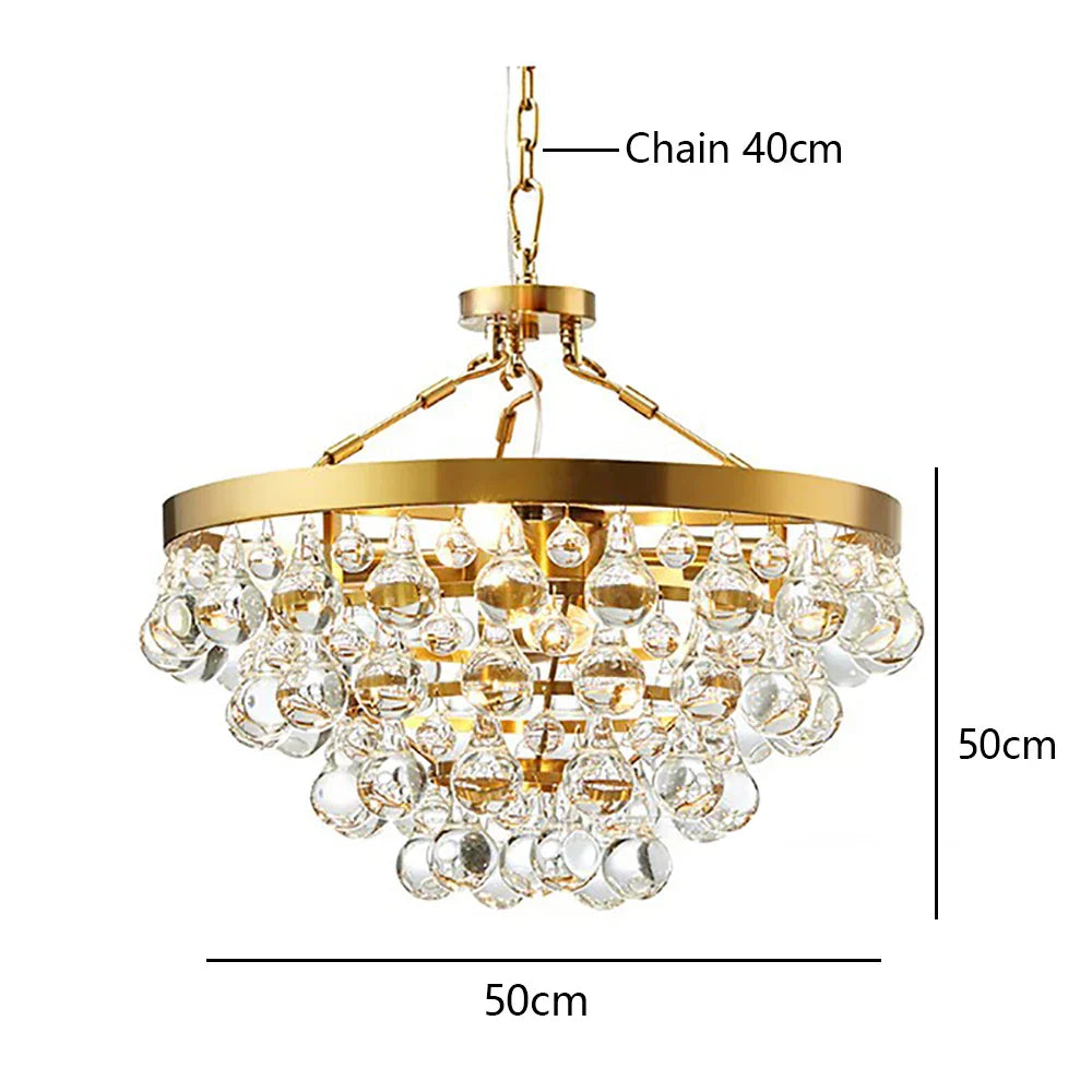 DecorBites™ Crystal Bead Ceiling Pendant Lights - Retro Luxury Gold Home Decor Lighting