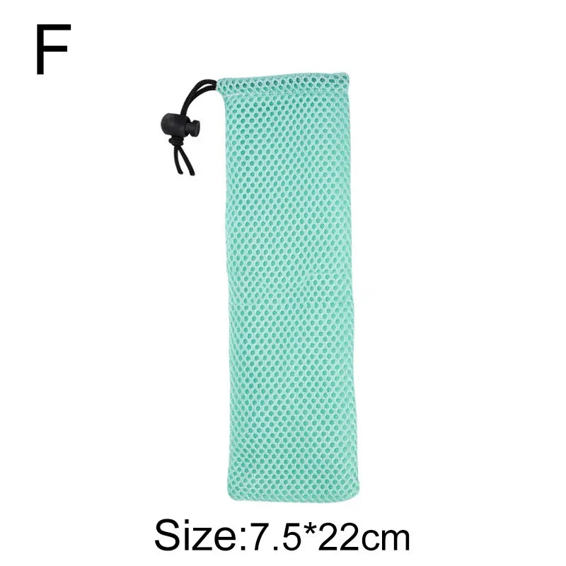 DecorBites™ Cotton Linen Cutlery Case Drawstring Bag for Travel and Home Dining