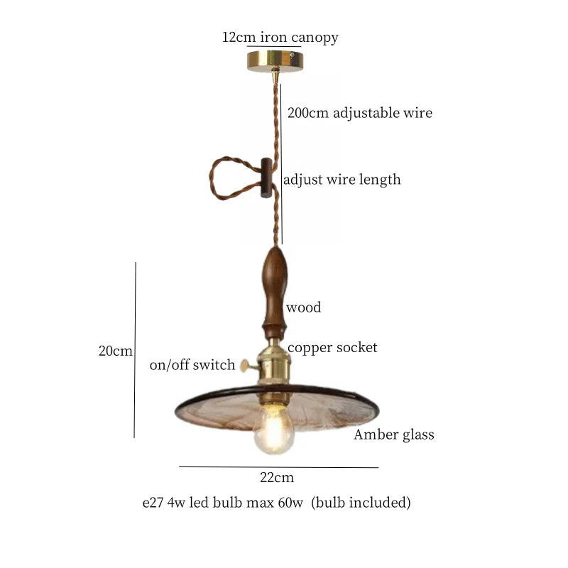 DecorBites™ Green Wave Glass Pendant Lamp: Modern Minimalism for Living Room, Bedroom, Cafe