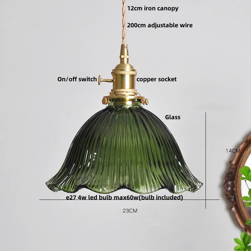 DecorBites™ Glass LED Pendant Light Fixture for Modern Home Decor