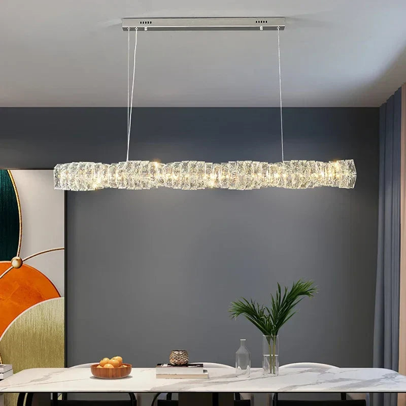 DecorBites™ Elegant LED Crystal Chandelier for Dining Room and Kitchen Lighting