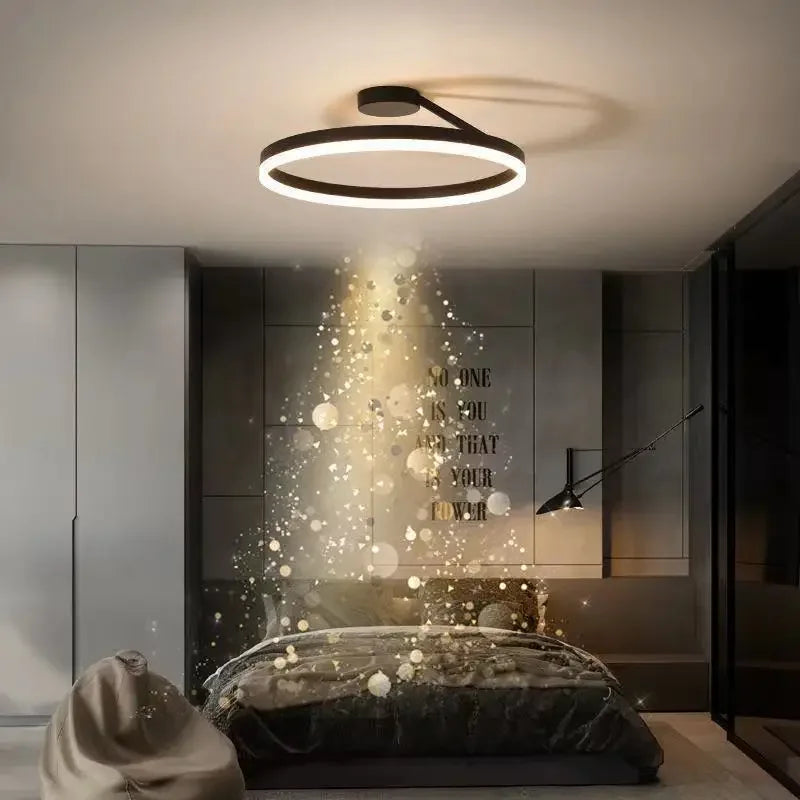 DecorBites™ ثريا سقف LED قابلة للتعتيم لغرفة النوم وغرفة المعيشة وغرفة الطعام إضاءة متدلية بسيطة