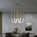 Contemporary Acrylic Line Pendant Light In Brushed Nickel