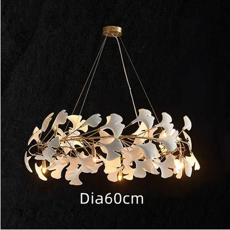 DecorBites™ Ginkgo Chandelier Villa Duplex Pendant Light for Living Room & Hotel Lobby