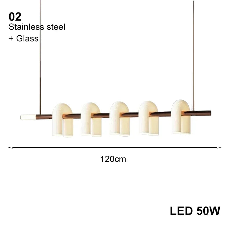 DecorBites™ Art Deco White Acrylic Chandeliers: Elegant Indoor Living Room Lamps
