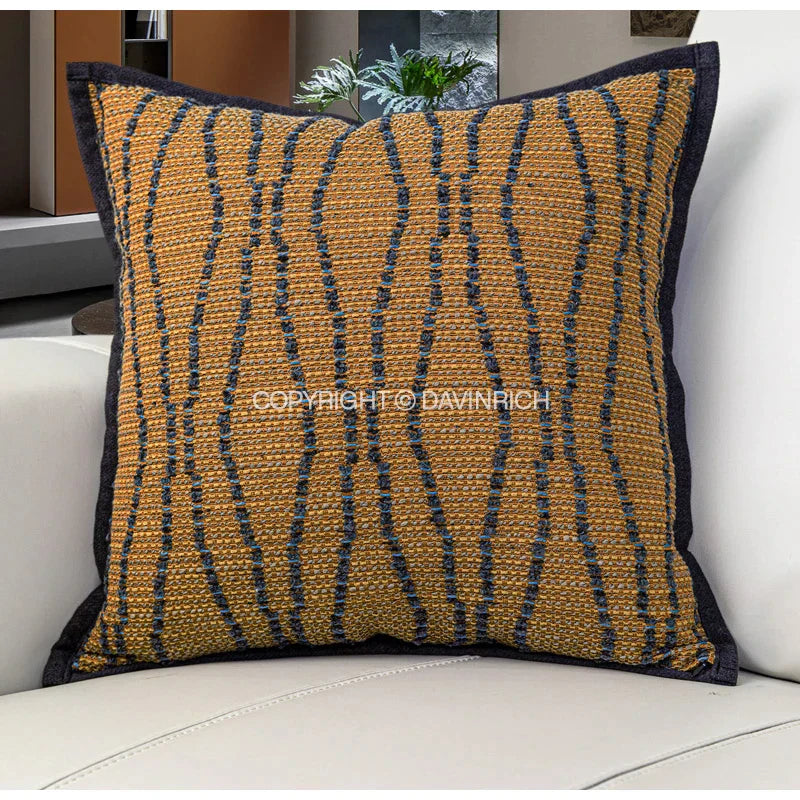 DecorBites™ Cotton Hemp Geometric Throw Pillow Case 45x45cm Wabi Sabi Style Decorative Cover