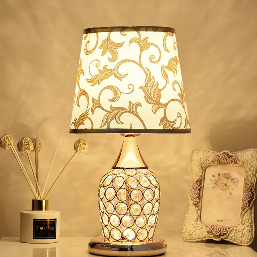 DecorBites™ Crystal Bedroom Table Lamp: Modern, Romantic, Decorative Lighting