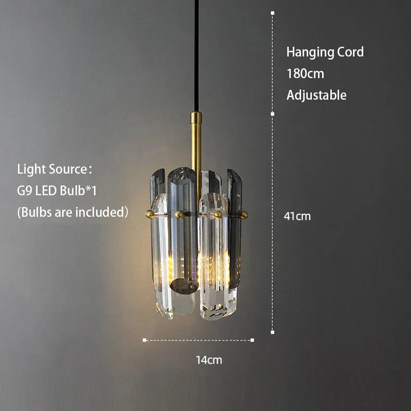 DecorBites™ Crystal LED Ceiling Chandelier | Modern Bedroom Pendant Lamp