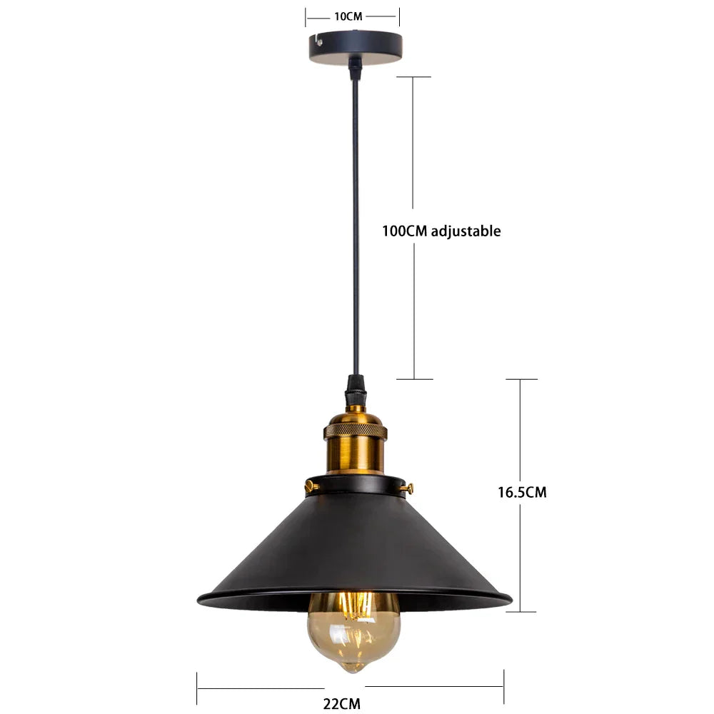 Suspension LED industrielle rétro DecorBites™ pour la maison, la salle à manger, le bar et la décoration de restaurant