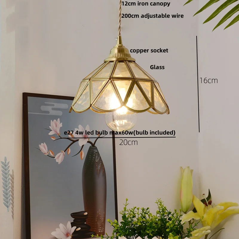 DecorBites™ Blue Glass LED Pendant Lamp - Nordic Modern Hanging Light