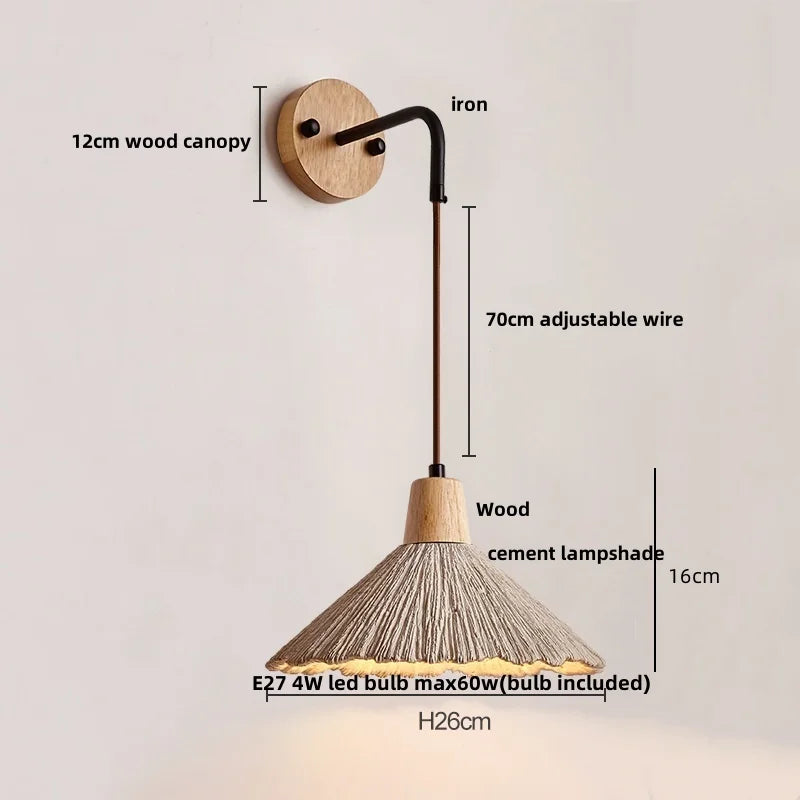DecorBites™ Cement LED Wall Lamp Sconce Nordic Modern Home Decor for Bedroom Hallway