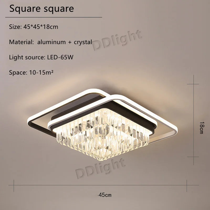 DecorBites™ Crystal Industrial Pendant Chandelier Set for Modern Living Room and Bedroom Decor