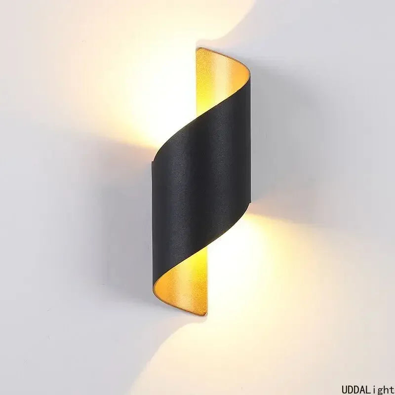 DecorBites™ Aluminum Outdoor Wall Lamp with Spiral Up and Down Light