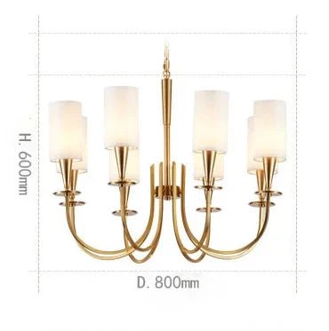 DecorBites™ Copper Ceiling Chandelier for Living Room Kitchen Bedroom Lighting