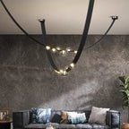 Nordic Leather and Glass Pendant Chandelier