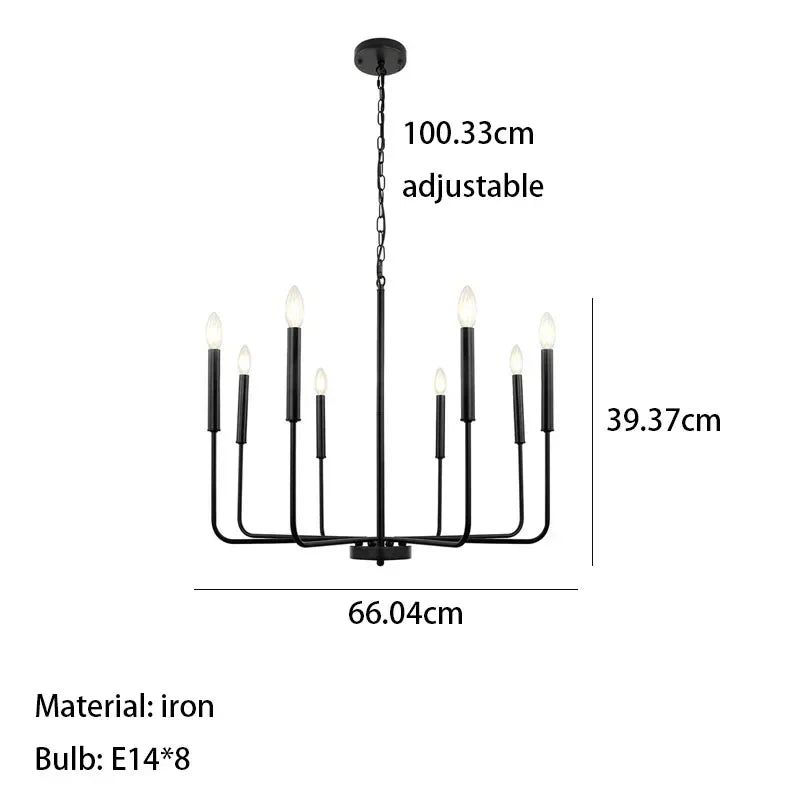 DecorBites™ Iron Branch Chandelier LED Pendant Light - Elegant Home Decor