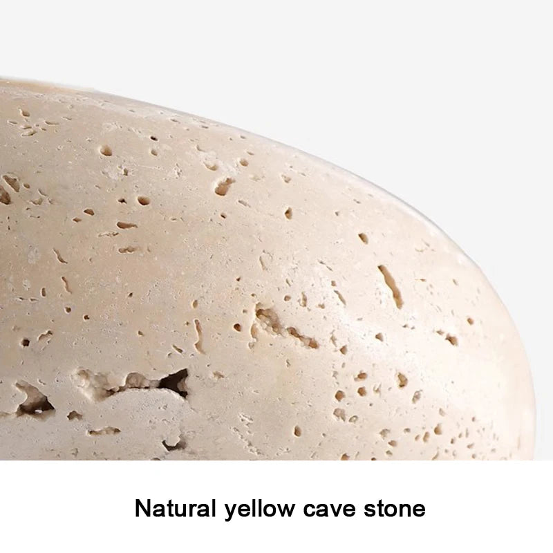 Japanese Wabi-Sabi Yellow Stone Pendant Light