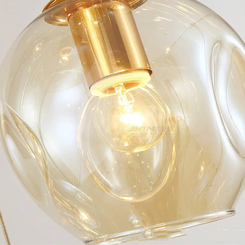 Modern Spiral Staircase Crystal Globe Pendant Chandelier