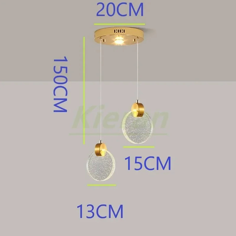 DecorBites™ Crystal LED Chandelier: Modern 5head Highlight for Bedroom, Bar, Study Room Decor
