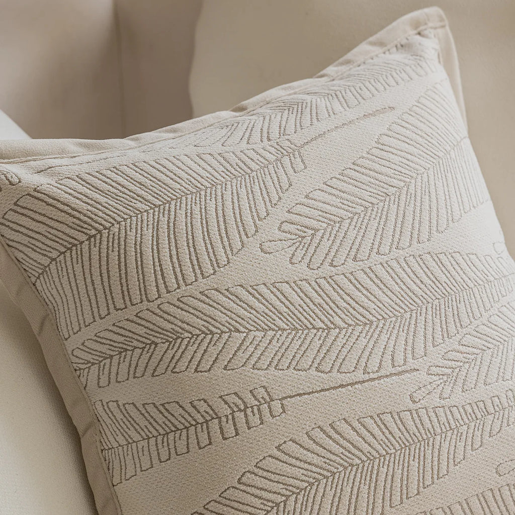 DecorBites™ French Cream Jacquard Pillow Covers 45*45 for Home Decor