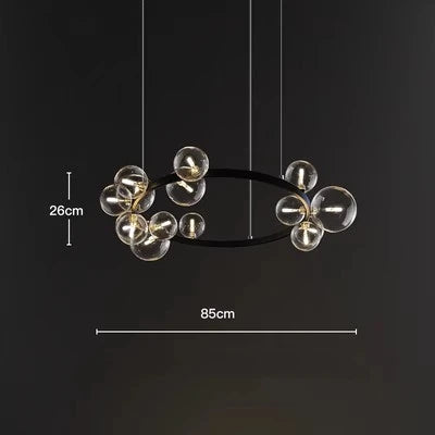 DecorBites™ Glass Ball Pendant Chandelier for Kitchen Dining Living Room