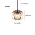 Nordic Glass Pendant Light in Amber or Clear