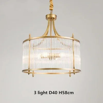 مصباح سقف معلق LED من الزجاج النحاسي الذهبي من DecorBites™