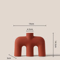DecorBites™ Geometric Ceramic Vase: Hollowed-out Letters Flower Arrangement Home Decor