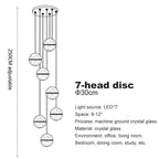 Modern Spiral Crystal Ball Staircase Pendant Chandelier