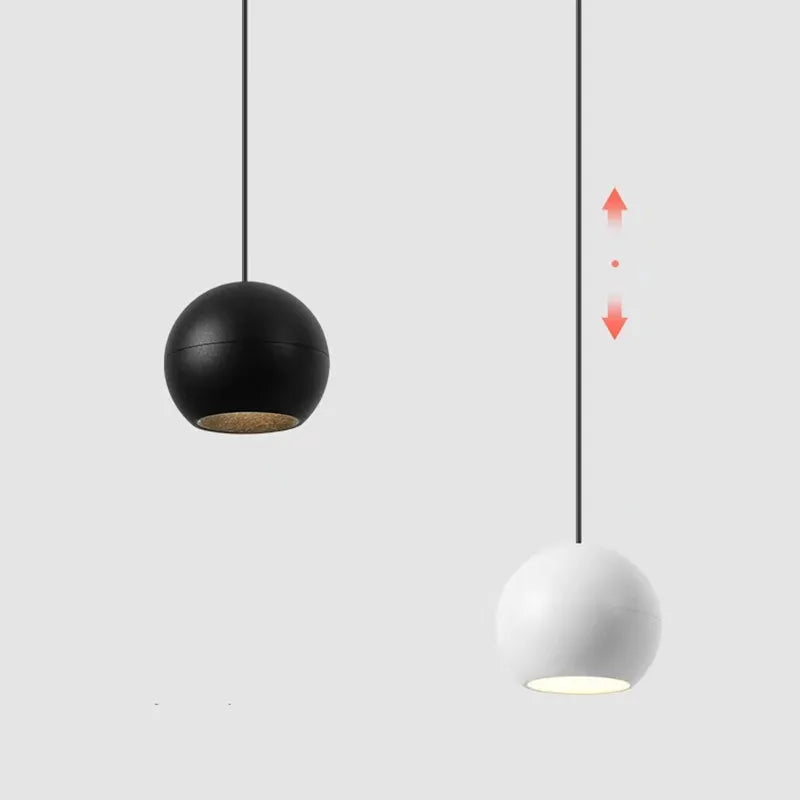 Modern Black Aluminum COB Pendant Light