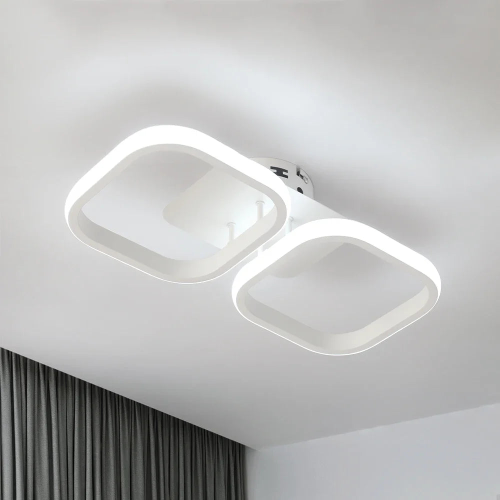 DecorBites™ Acrylic LED Ceiling Lamp: Modern Nordic Chandelier for Living Dining Room & Aisle