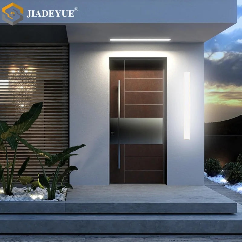 مصباح جداري LED مقاوم للماء للحديقة من DecorBites™، شريط أبيض، إضاءة خارجية IP65