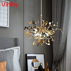 Nordic Stainless Steel 3-Light Pendant Lamp, Gold/Silver