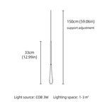 Droplet Aluminum Pendant Light With Remote Dimming