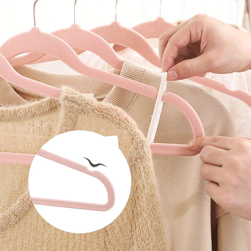 DecorBites™ 45CM Flocking Hanger: Non-Slip Velvet Trousers Rack for Clothing Store