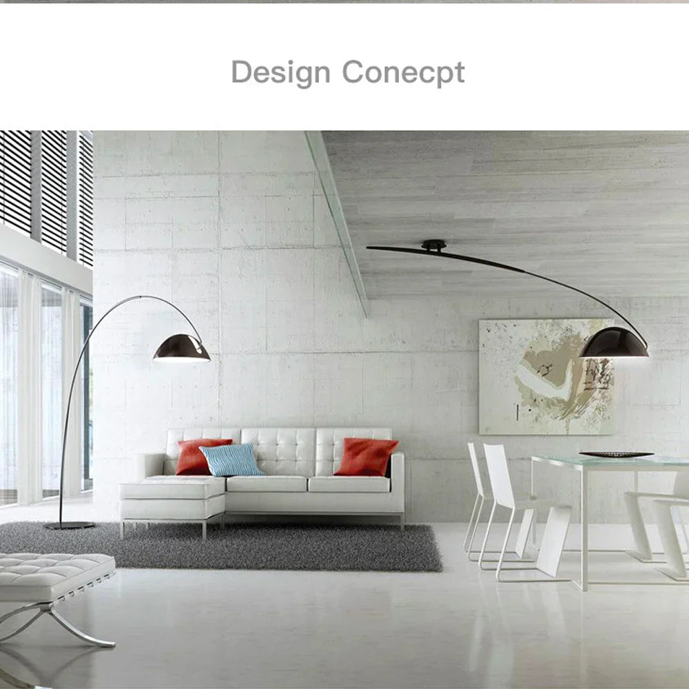 DecorBites™ Aluminum Shade Black LED Floor Lamp for Living Room & Bedroom