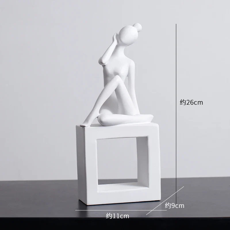 DecorBites™ Abstract Resin Sculpture Modern Desk Decoration Minimalist Figures Ornaments