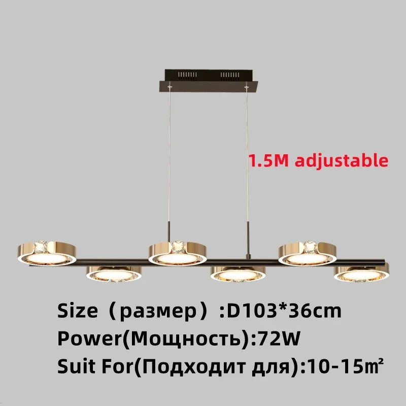 DecorBites™ Gold Plated Chandelier with Remote Control, Crystals Decoration for Living Room