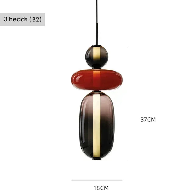 Nordic Colored Glass Pendant Light
